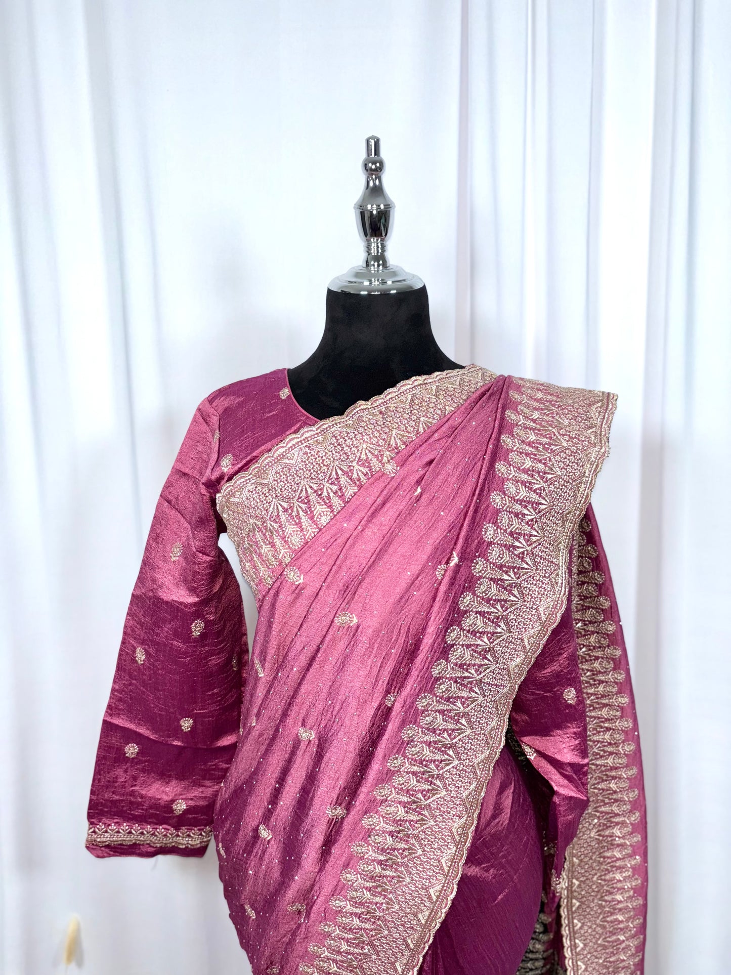 Saree prêt à porter/ One minute saree - Charme de Rose