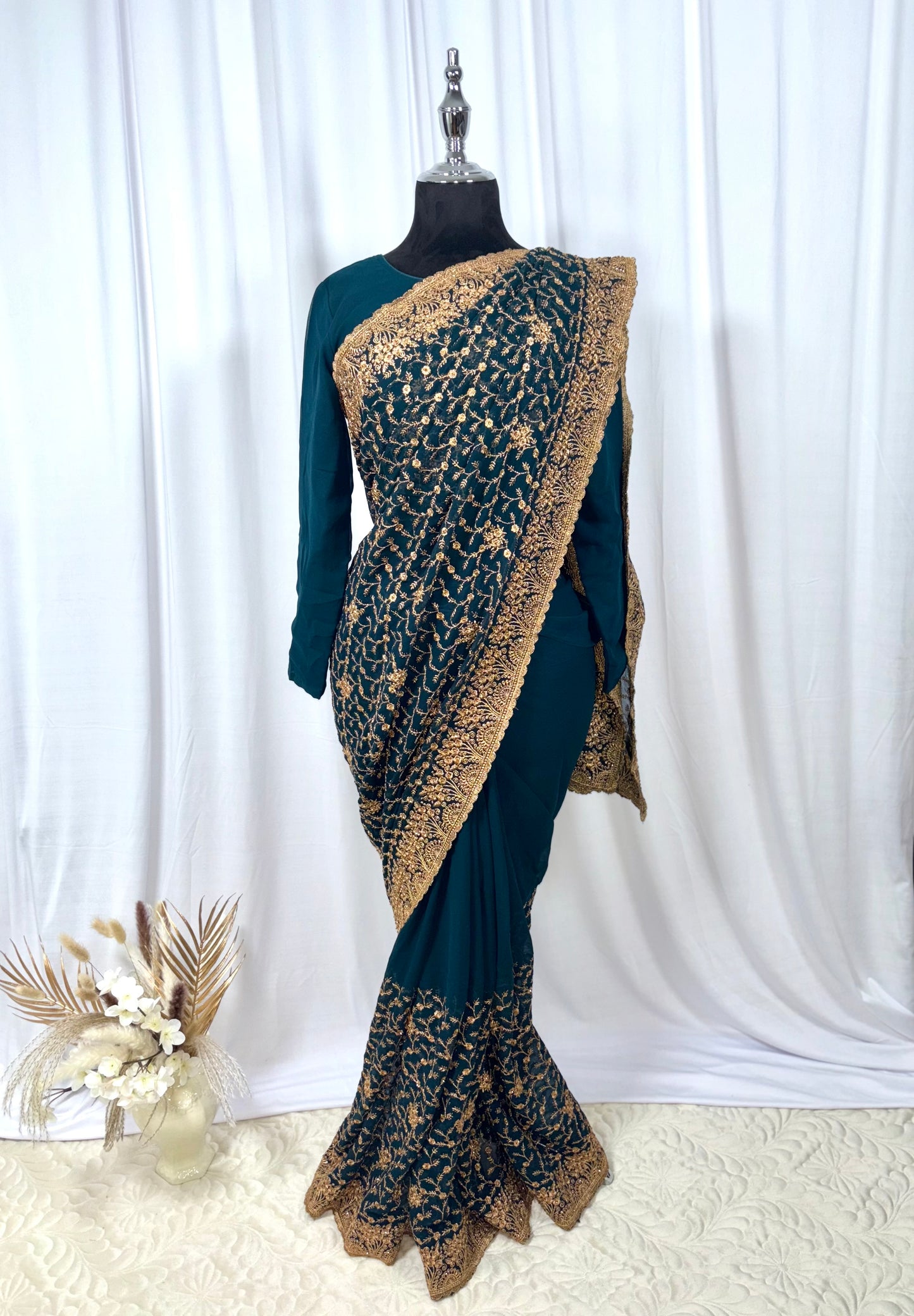 Saree prêt à porter/ One minute saree - Aube d'Or