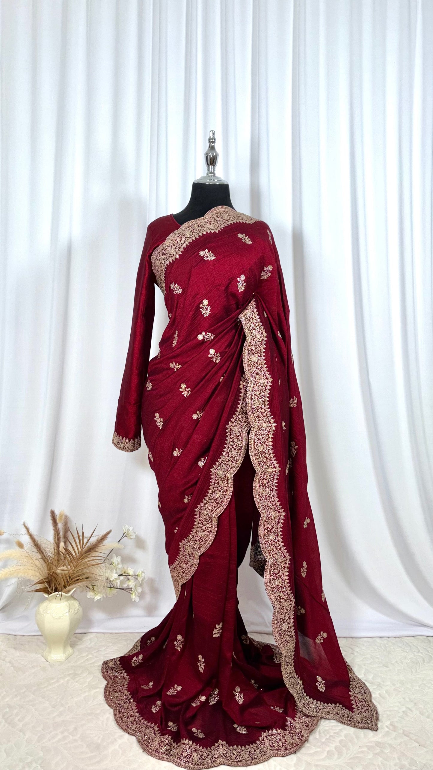 Saree prêt à porter/ One minute saree - Ameera Rouge