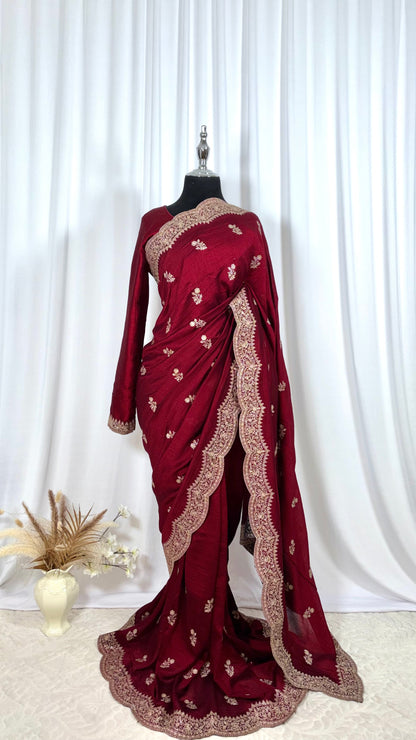 Saree prêt à porter/ One minute saree - Ameera Rouge