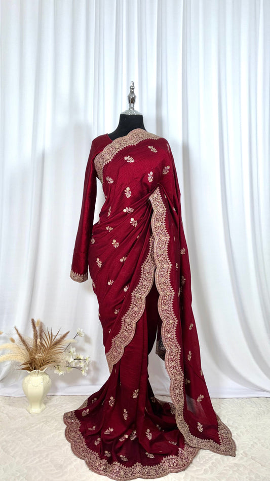 Saree prêt à porter/ One minute saree - Ameera Rouge