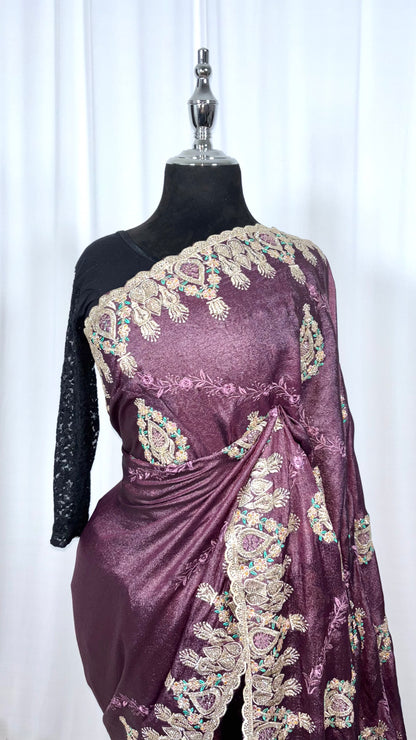 Saree traditionnel - Prune Lush