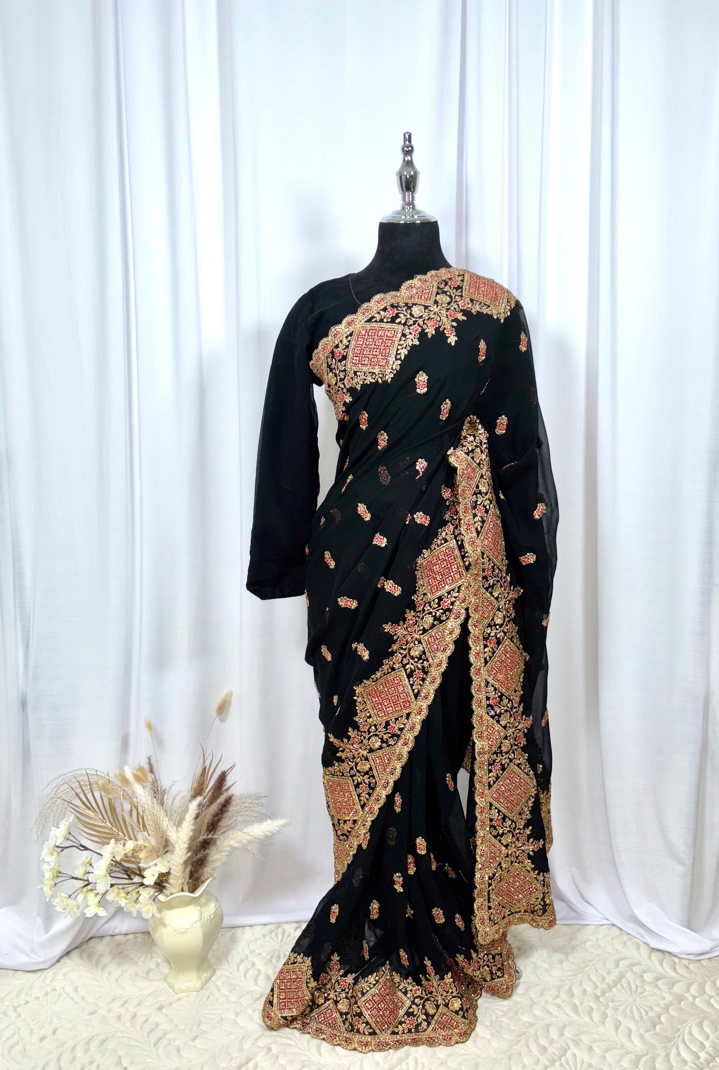 Saree prêt à porter/ One minute saree - Charme Obscur