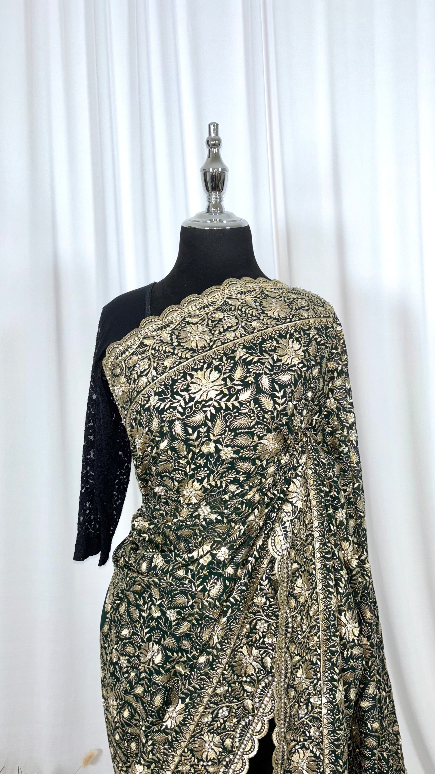 Saree prêt à porter/ One minute saree - Mint Luxe