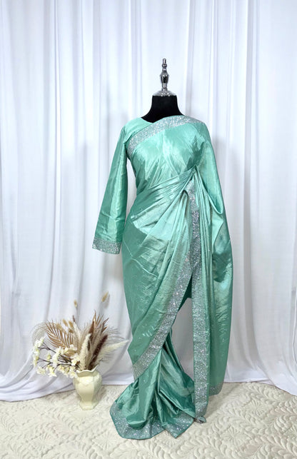 Saree prêt à porter/ One minute saree - Sérénité Azur