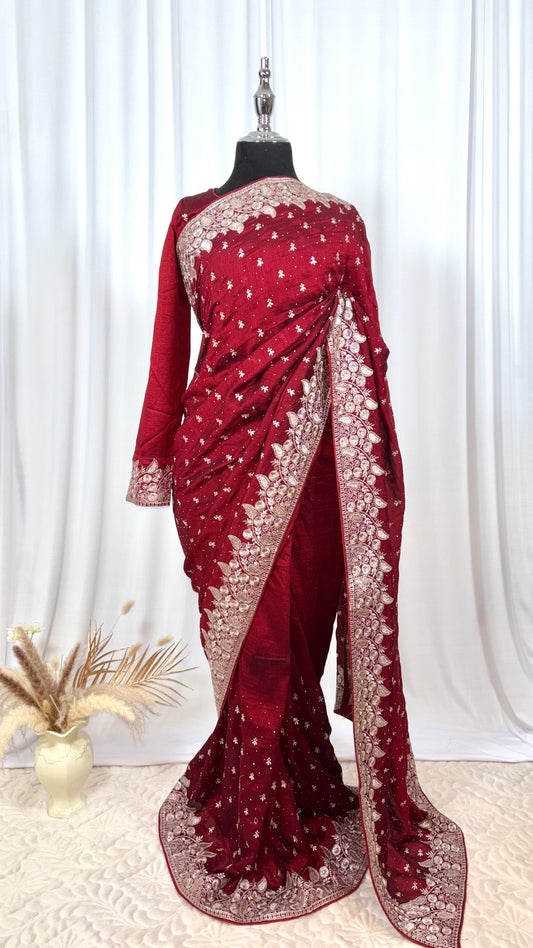 Saree prêt à porter/ One minute saree - Velvet Intense