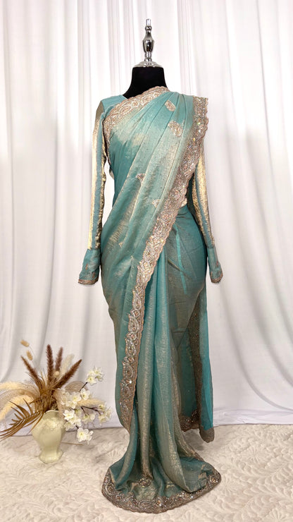 Saree prêt à porter/ One minute saree - Golden Sky