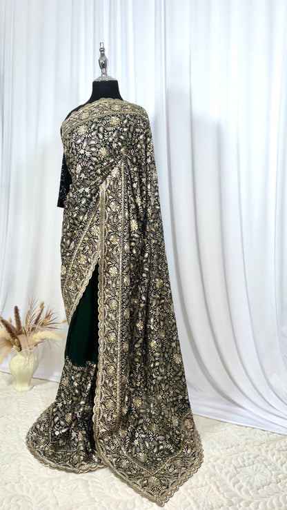 Saree prêt à porter/ One minute saree - Mint Luxe