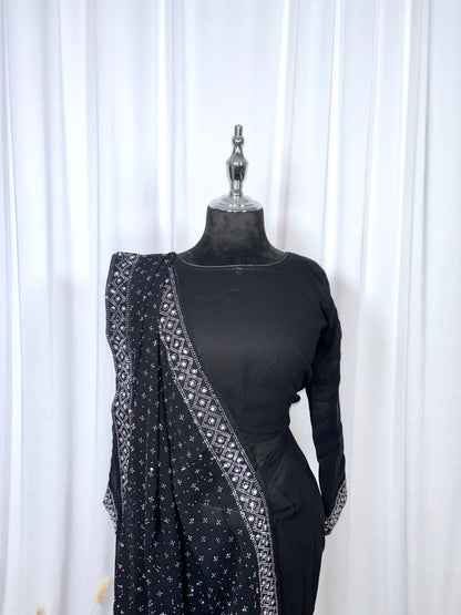 Saree prêt à porter/ One minute saree - Lumière d'Ombre