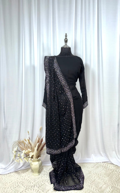 Saree prêt à porter/ One minute saree - Lumière d'Ombre