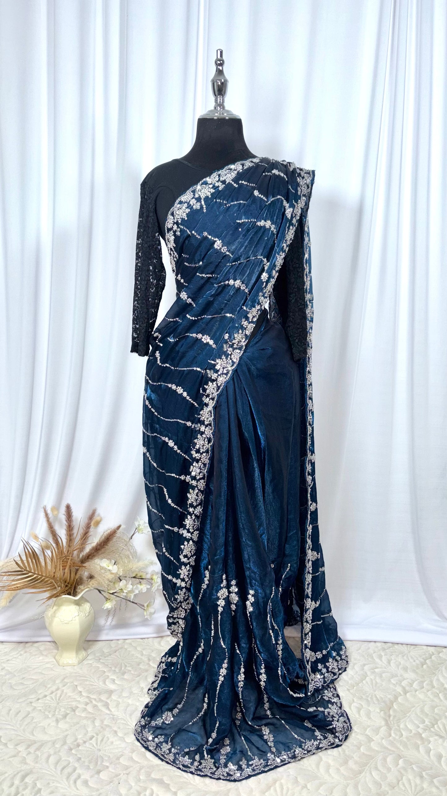 Saree traditionnel - Perle de Lune