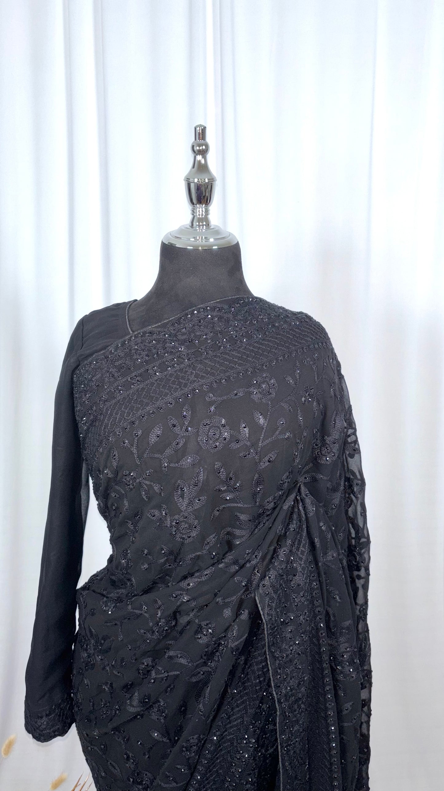 Saree prêt à porter/ One minute saree - Dark Rose