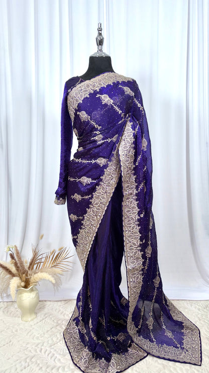 Saree prêt à porter/ One minute saree - Indigo Rani