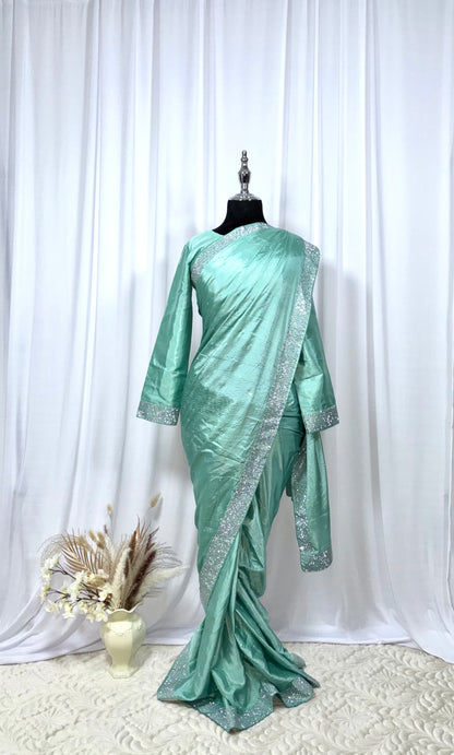 Saree prêt à porter/ One minute saree - Sérénité Azur