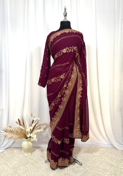 Saree prêt à porter/ One minute saree - Magniola céleste