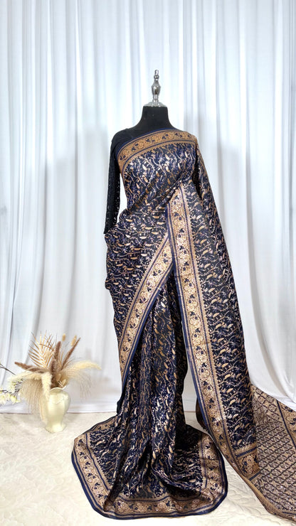 Saree traditionnel - Rajani Blue