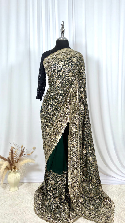 Saree prêt à porter/ One minute saree - Mint Luxe