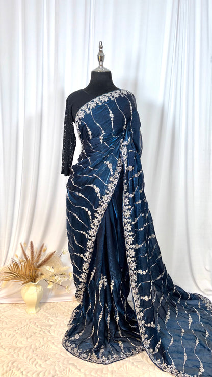 Saree traditionnel - Perle de Lune