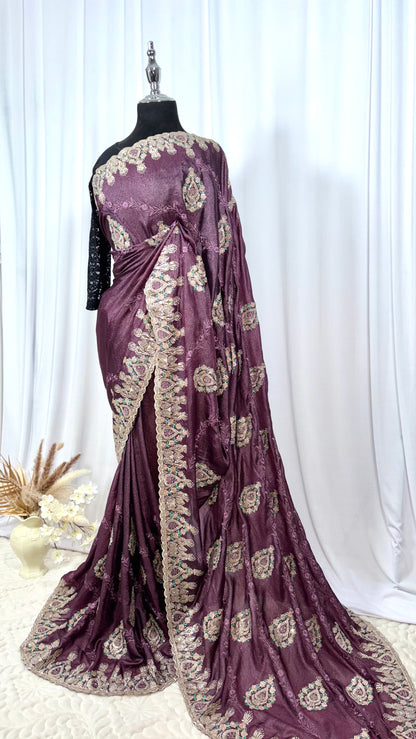 Saree traditionnel - Prune Lush