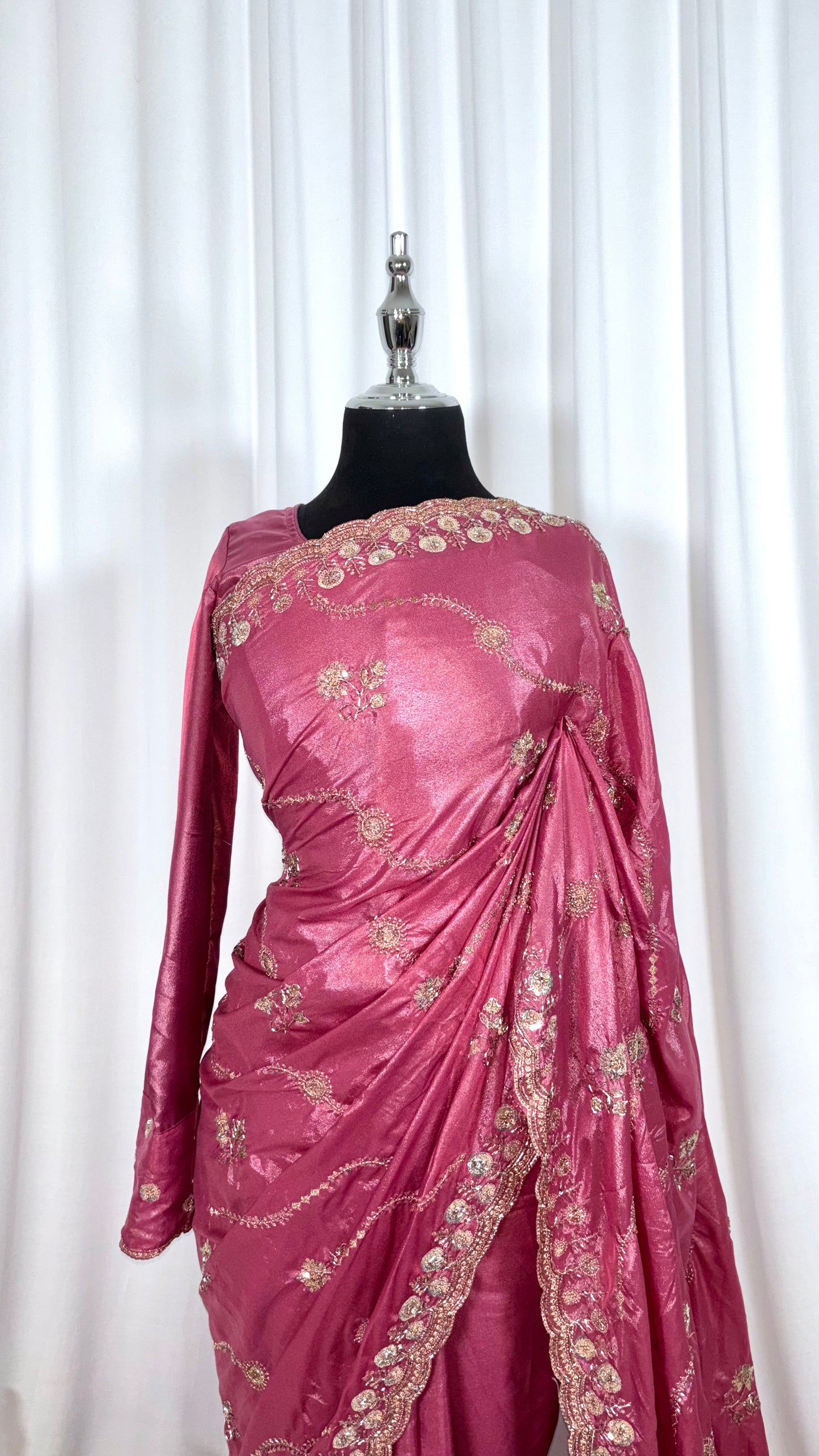Saree prêt à porter/ One minute saree - Malkia Rose