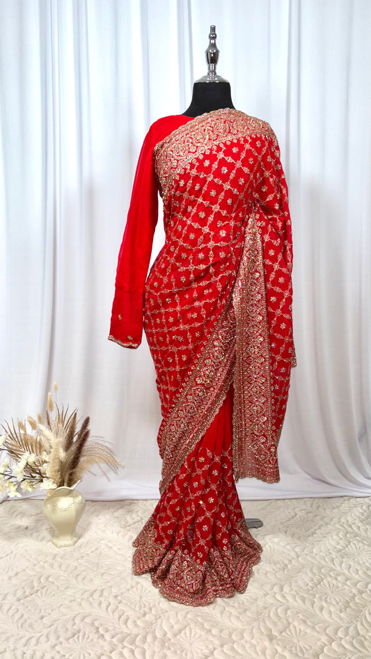 Saree à prêt à porter/ One minute saree - Ardente Élégance