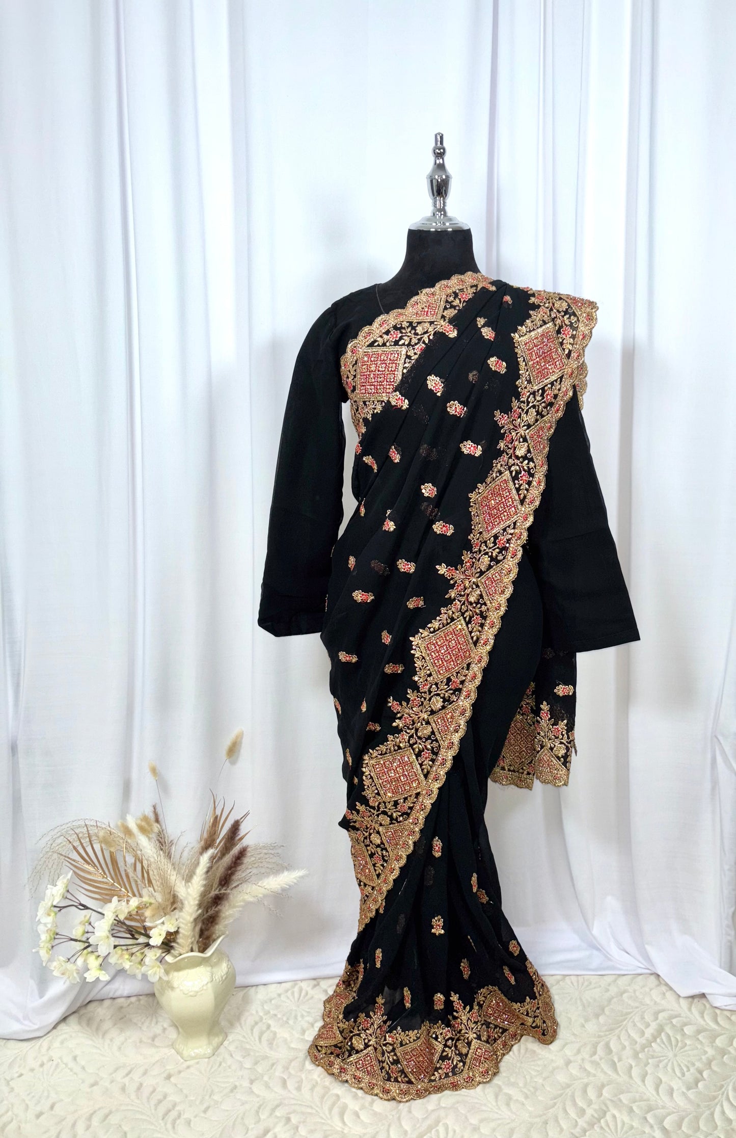 Saree prêt à porter/ One minute saree - Charme Obscur