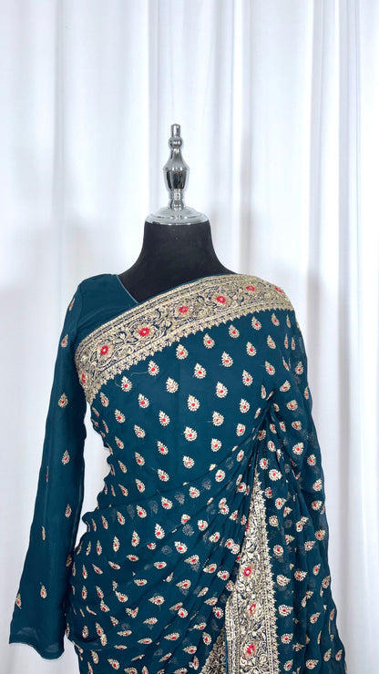 Saree prêt à porter/ One minute saree - Ay Işığı