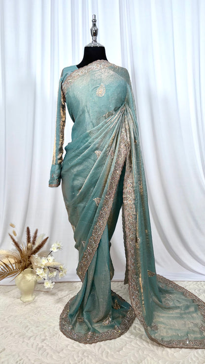 Saree prêt à porter/ One minute saree - Golden Sky