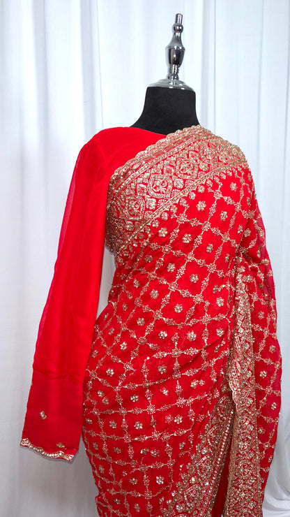 Saree à prêt à porter/ One minute saree - Ardente Élégance