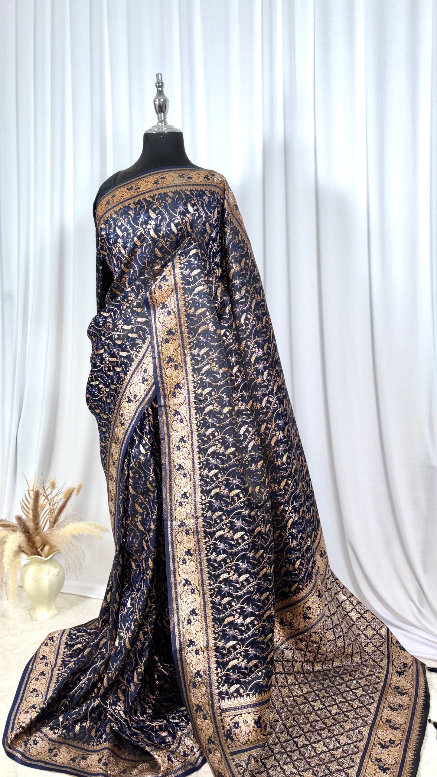 Saree traditionnel - Rajani Blue