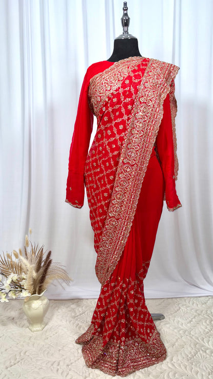 Saree à prêt à porter/ One minute saree - Ardente Élégance