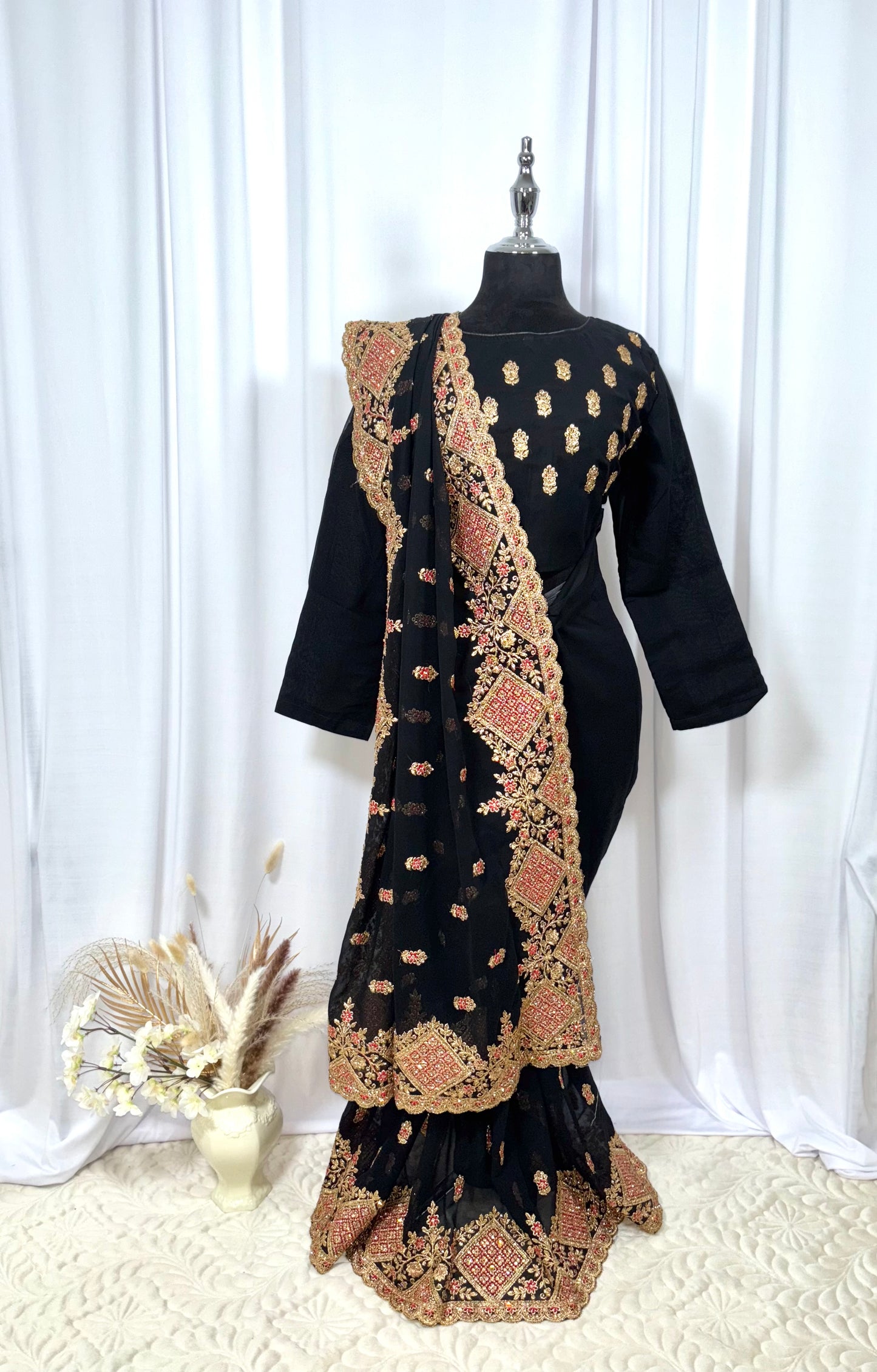 Saree prêt à porter/ One minute saree - Charme Obscur