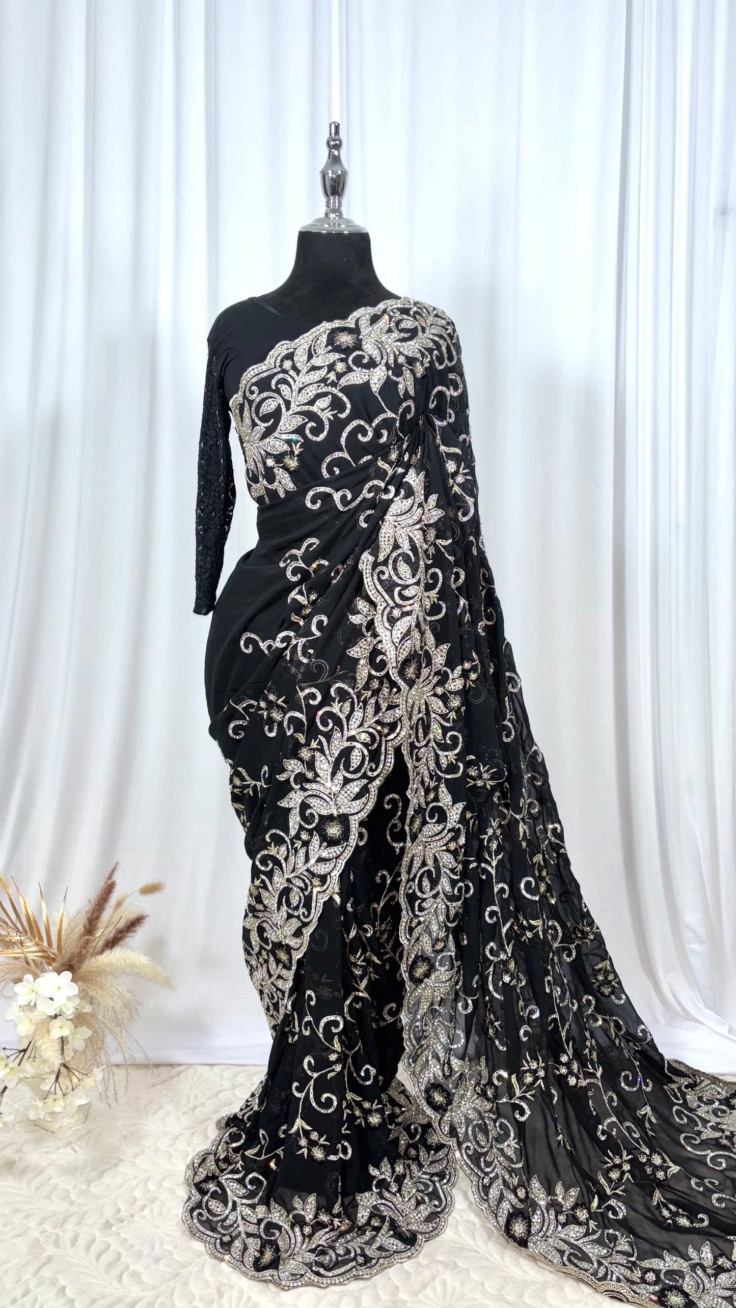 Saree traditionnel - Precious Midnight