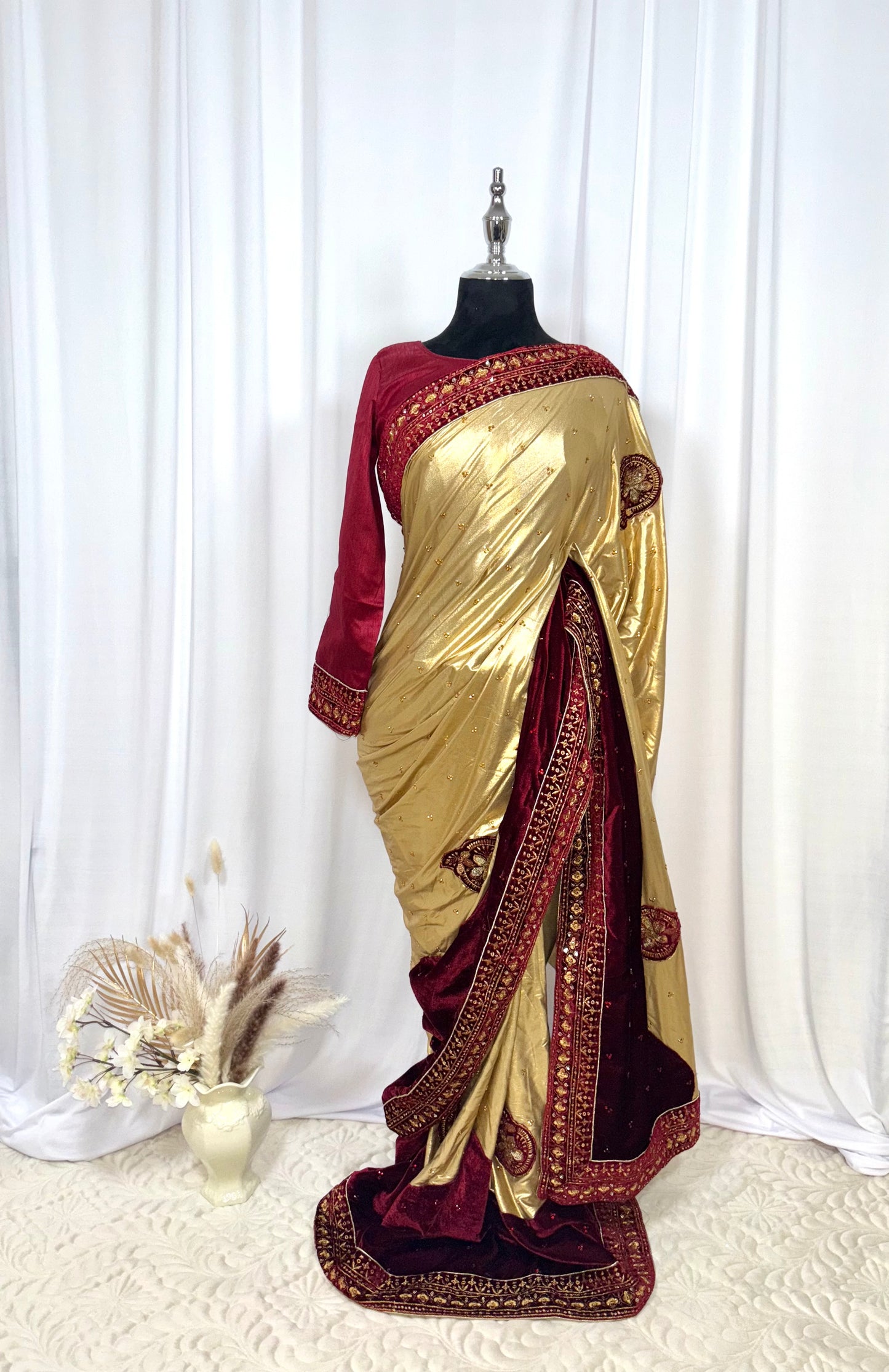 Saree prêt à porter/ One minute saree - Iris d'Or