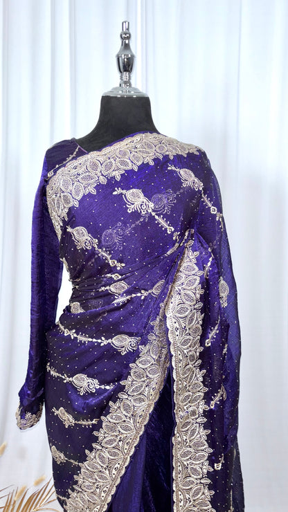 Saree prêt à porter/ One minute saree - Indigo Rani