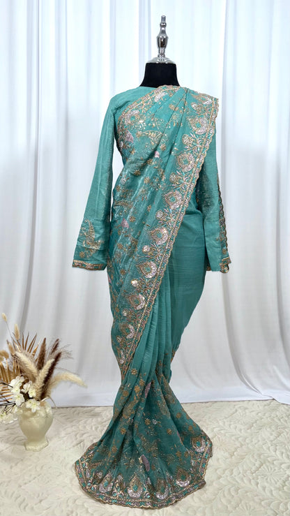 Saree prêt à porter/ One minute saree - Nyméria de Lumière