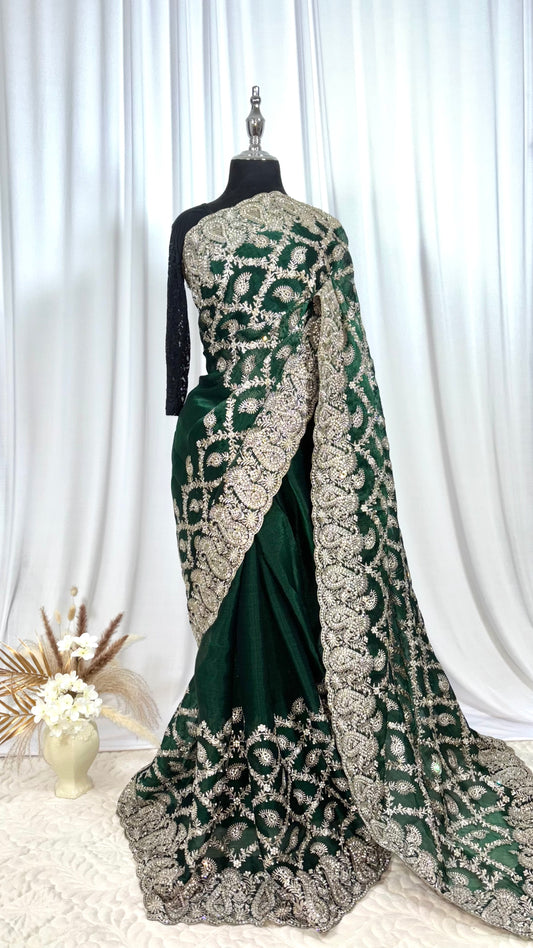 Saree traditionnel - Forest Aura