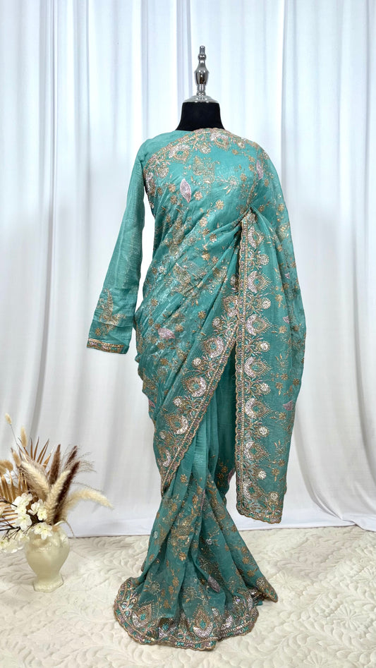 Saree prêt à porter/ One minute saree - Nyméria de Lumière