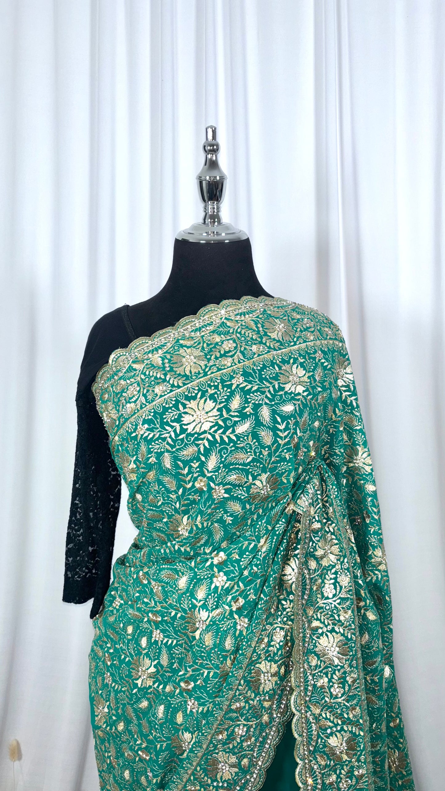 Saree prêt à porter/ One minute saree - Mermaid Luxe