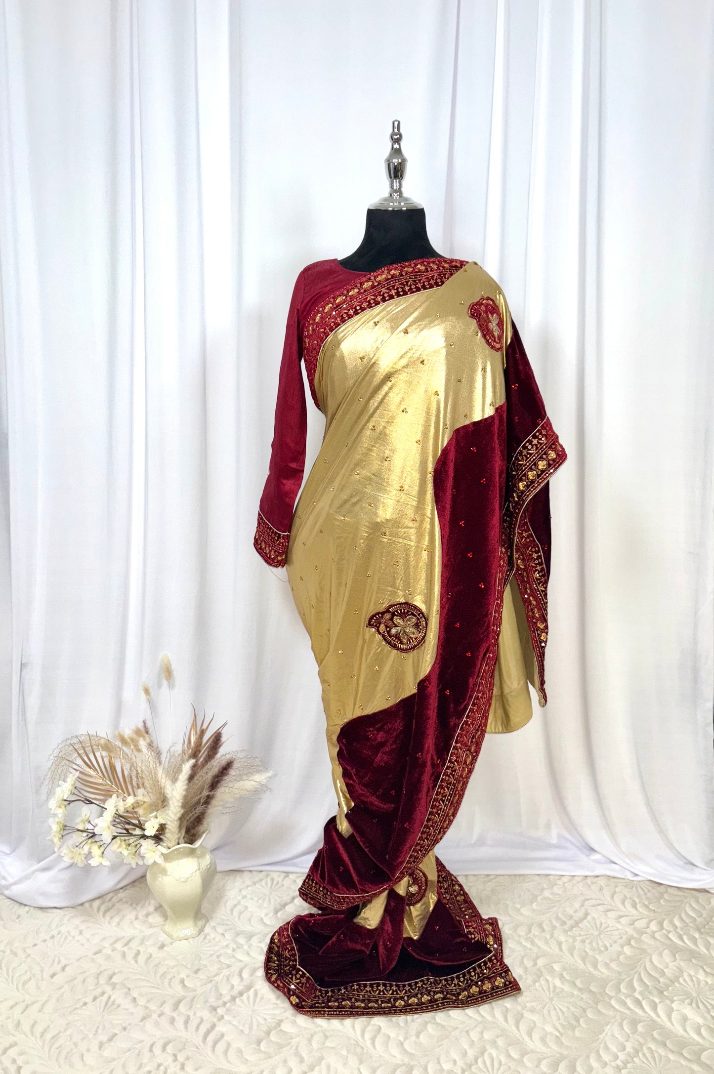 Saree prêt à porter/ One minute saree - Iris d'Or