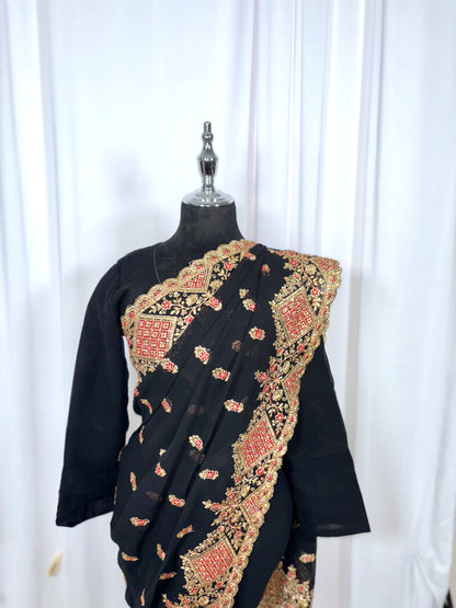 Saree prêt à porter/ One minute saree - Charme Obscur