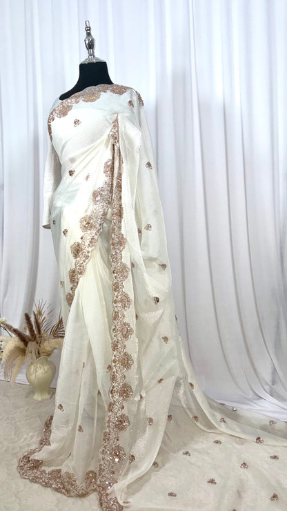 Saree traditionnel - Paal Malar