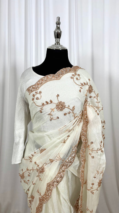 Saree traditionnel - Ivoryia Gold