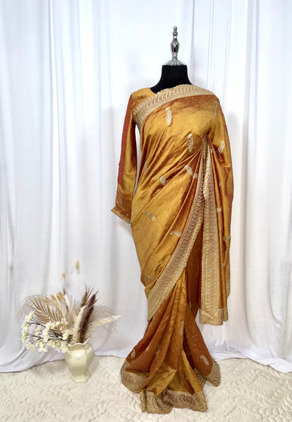 Saree prêt à porter/ One minute saree - Dune Dorée