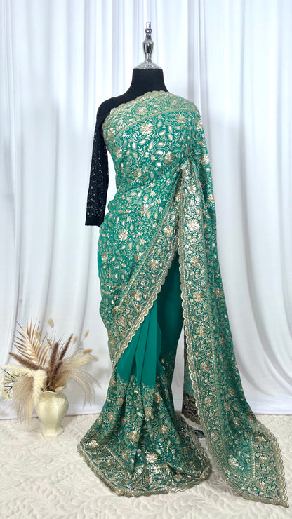 Saree prêt à porter/ One minute saree - Mermaid Luxe