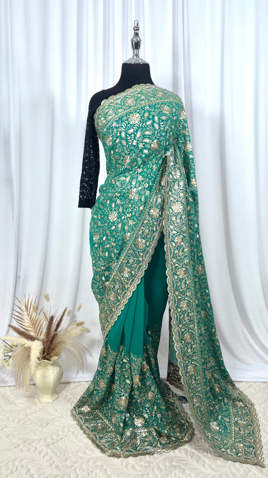 Saree prêt à porter/ One minute saree - Mermaid Luxe