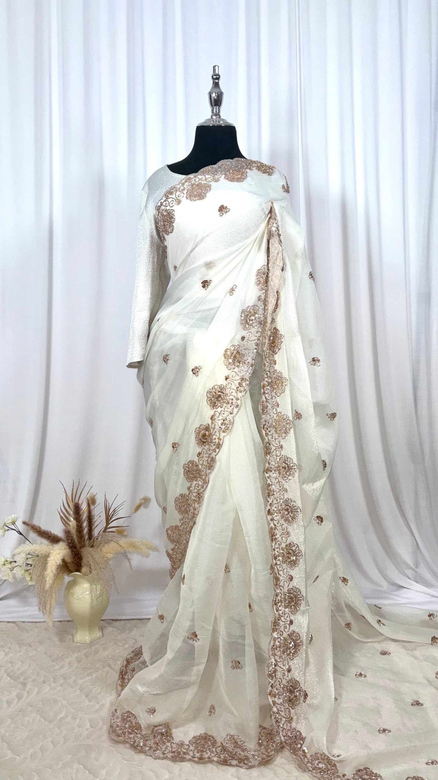 Saree traditionnel - Paal Malar