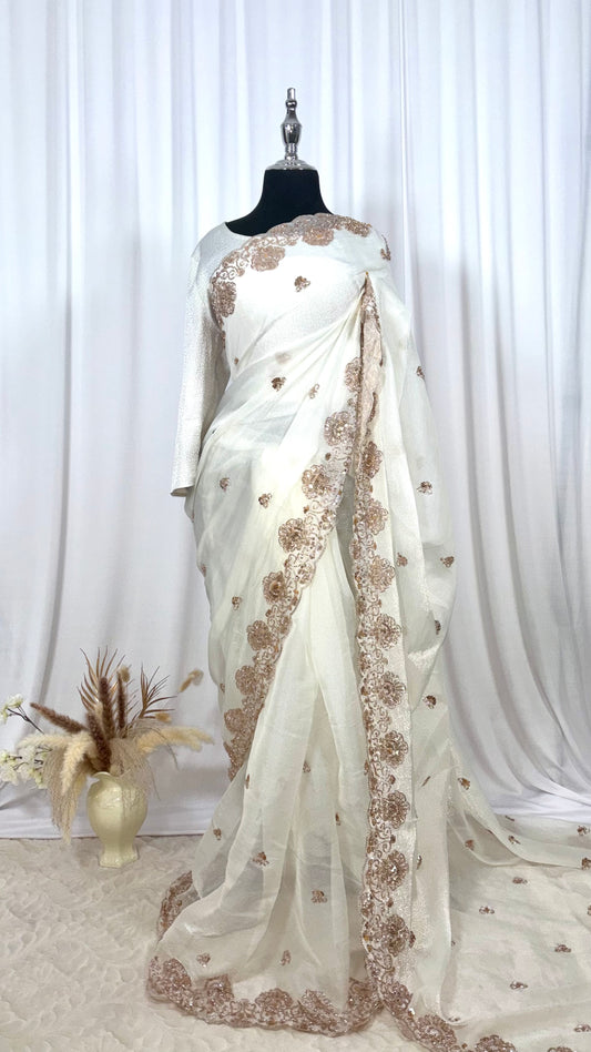 Saree traditionnel - Paal Malar