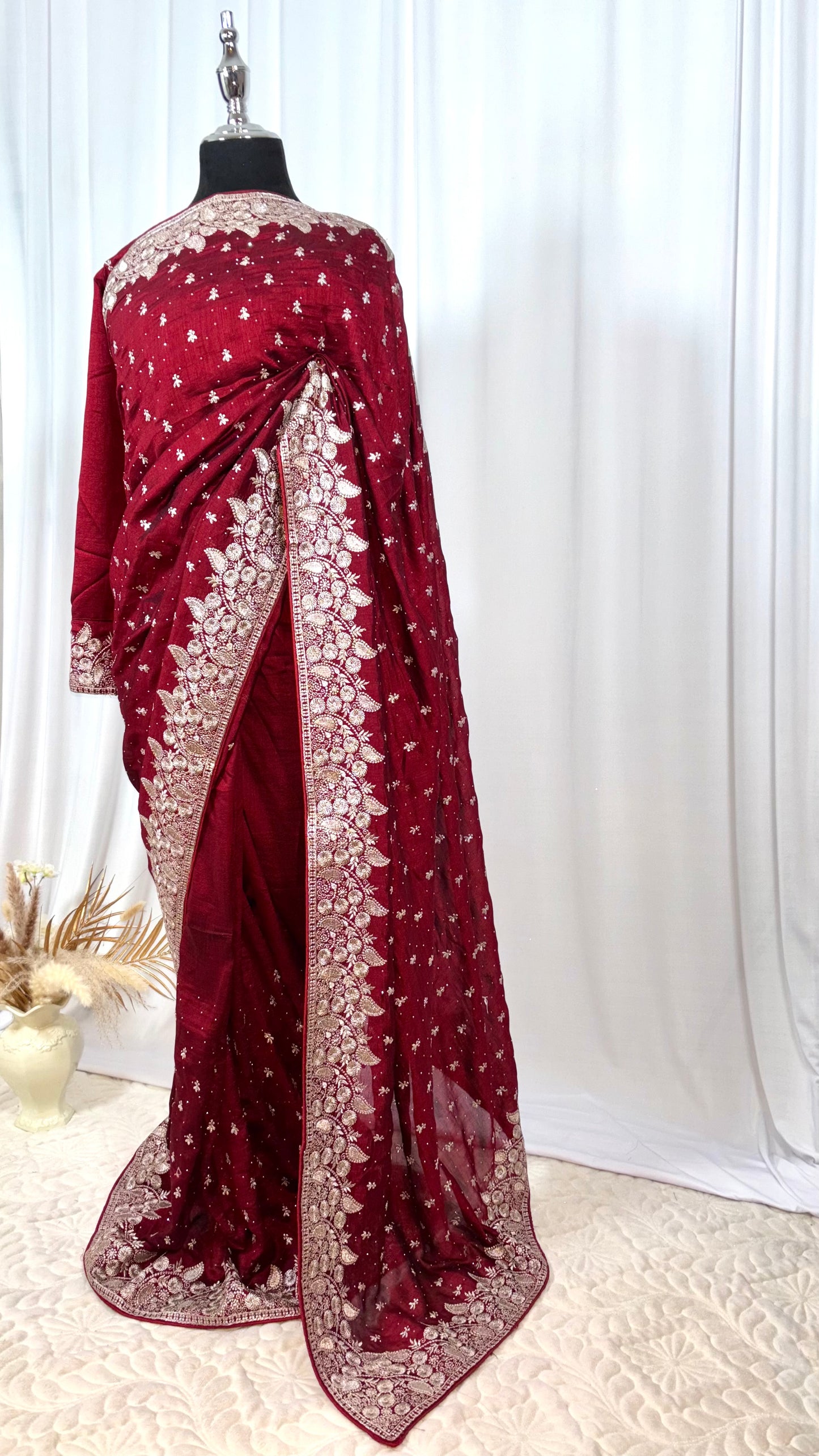 Saree prêt à porter/ One minute saree - Velvet Intense