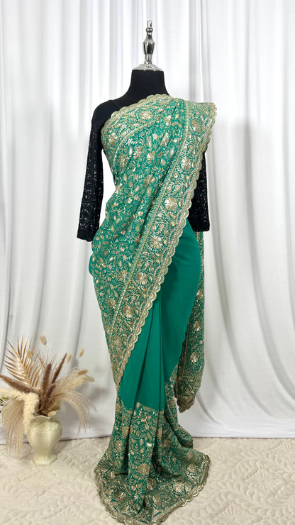Saree prêt à porter/ One minute saree - Mermaid Luxe